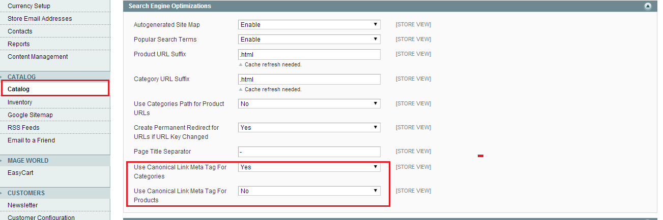 How to add Magento canonical Meta Tag