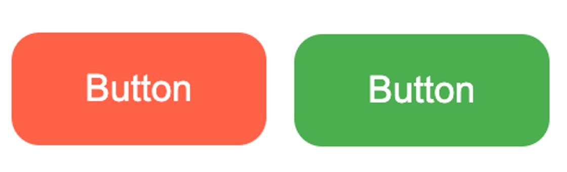An example of a button coded with CSS